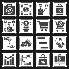 16 pack of realize  filled web icons set