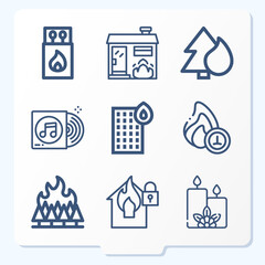 Simple set of 9 icons related to capital punishment