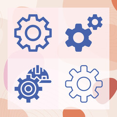 Simple set of supposed related filled icons