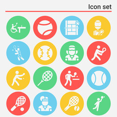 16 pack of set point  filled web icons set