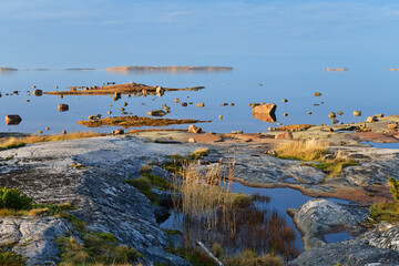 Sunset on the White Sea in Karelia, Russia