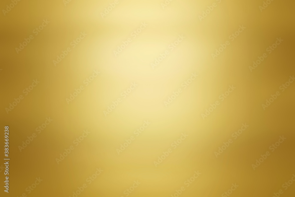 Wall mural gold gradient abstract background with soft glowing backdrop texture for christmas and valentine.