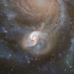 Fototapeta premium Nebula and galaxy. Deep space. Elements of this image furnished by NASA