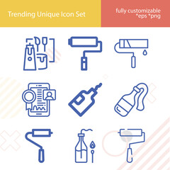 Fototapeta premium Simple set of renewal related lineal icons.