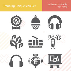 Simple set of al related filled icons.