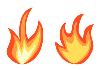 Simple Vector Fire or flammable sign, Isolated on White