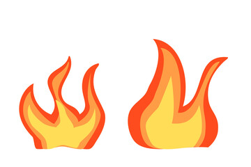 Simple Vector Fire or flammable sign, Isolated on White