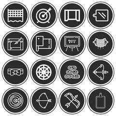 16 pack of knot  lineal web icons set