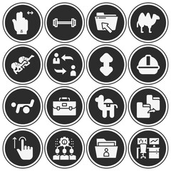 16 pack of proceed  filled web icons set