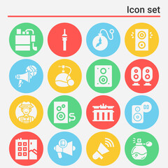 Fototapeta premium 16 pack of cologne filled web icons set