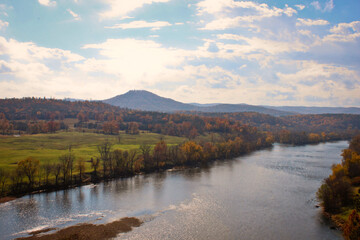 river overlook in fall