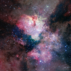 Obraz na płótnie Canvas Nebula and galaxy. Deep space. Elements of this image furnished by NASA