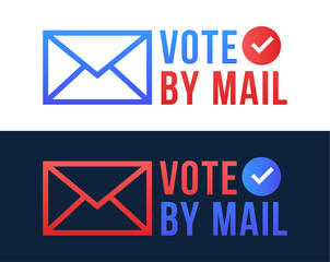 Vote by mail vector illustration. Stay Safe concept The 2024 United States Presidential Election. Template for background, banner, card, poster with text inscription.
