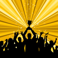 Celebrate Win Represents First Place And Winner