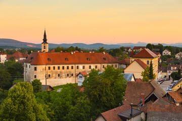 Panorama of Metlika, Slovenia, Europe.