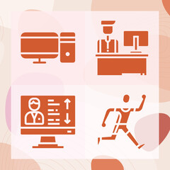 Simple set of metres related filled icons