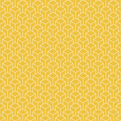Cubes art deco pattern background.