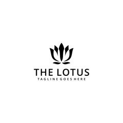 Creative simple abstract Artistic Lotus Flower logo design illustration