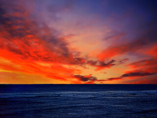 Sunset on the Pacific Ocean