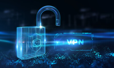 Business, Technology, Internet and network concept. VPN network security internet privacy encryption concept.
