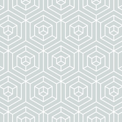 Hexagon art deco pattern background.