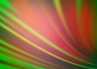 Light Green, Red vector glossy abstract template.