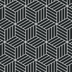 Hexagon art deco pattern background.