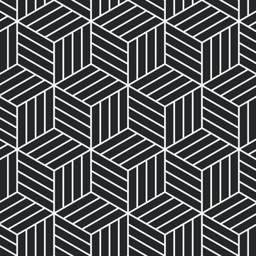 Hexagon art deco pattern background.