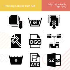 Simple set of away related filled icons.