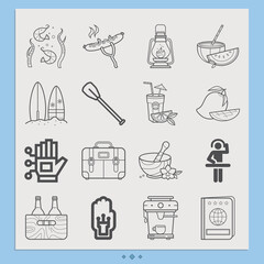 Simple set of realism related lineal icons.