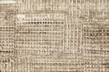 Wooden old skeleton - basis of wall