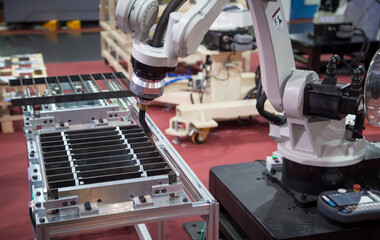 Industrial robot arm welding machine
