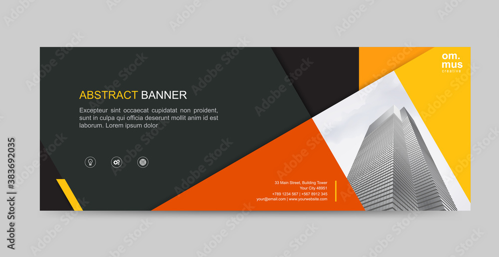 Poster vector abstract header and banner background. social media and business web design template. can use