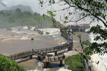 bridge over the river in the mountains
