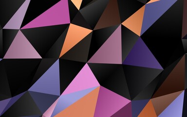 Obraz premium Light Multicolor, Rainbow vector triangle mosaic template.