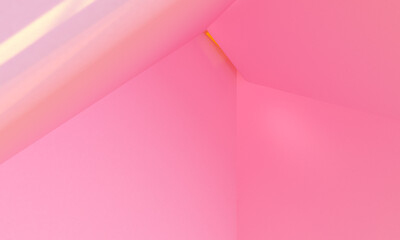 Pink Box 3d minimalist style design, Scene podium mock up presentation, 3d render abstract background.