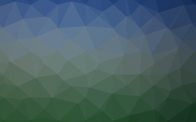 Dark Blue, Green vector abstract mosaic backdrop.