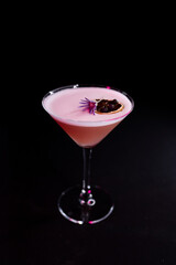 Cocktail. Black background