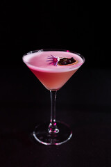 Cocktail. Black background