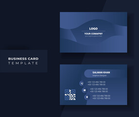 Minimal gradient color business card design.