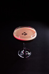 Cocktail. Black background