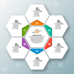 Abstract 3D Paper Infographics. Business template .Vector illustration