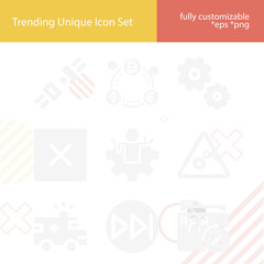 Simple set of reverse related filled icons.