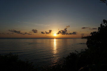 Beautiful sunrise at Amed beach Karangasem Bali Indonesia