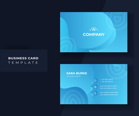 Round shape backgeound business card Design