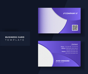 Unique business card Design. With Gradient Color