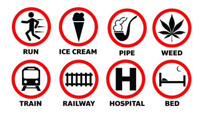 set of traffic sign illustration