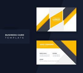 Yellow & Black Unique Business card Template
