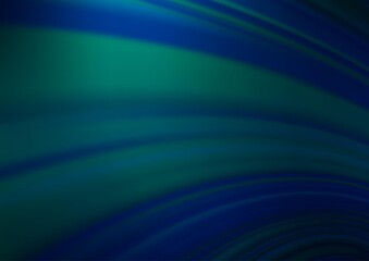 Dark BLUE vector glossy bokeh pattern.