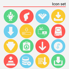 16 pack of make bold  filled web icons set